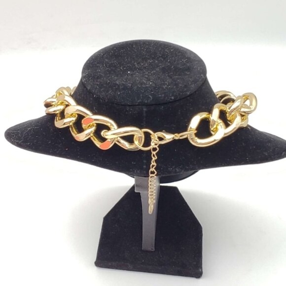 Louis Vuitton Lock and Key Gold Color with Gold Plated Chain Necklace - Picture 6 of 8